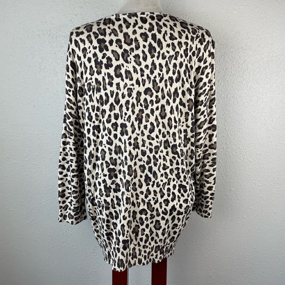 Covington Buttondown Leopard Print Cardigan Sweat… - image 5